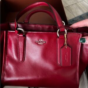 Coach Cherry Red Leather Bag